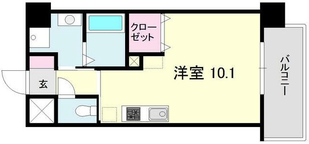 サンハイツ中洲通りの間取り