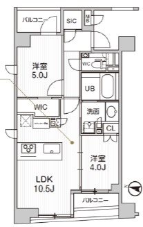 中央区日本橋堀留町のマンションの間取り