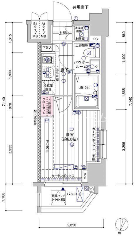 品川区南品川のマンションの間取り