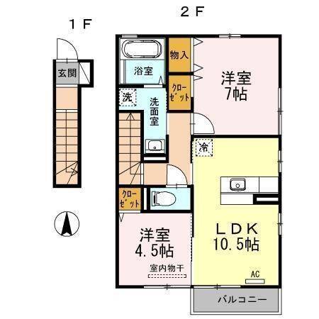 セジュール小坂の間取り