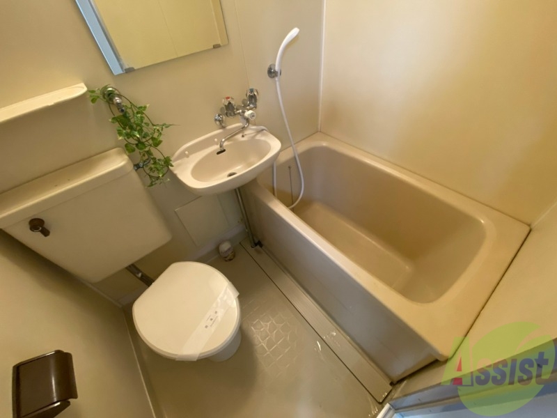 バス・シャワールーム　バスルームは狭すぎず、シャワーも浴びやすそうです。