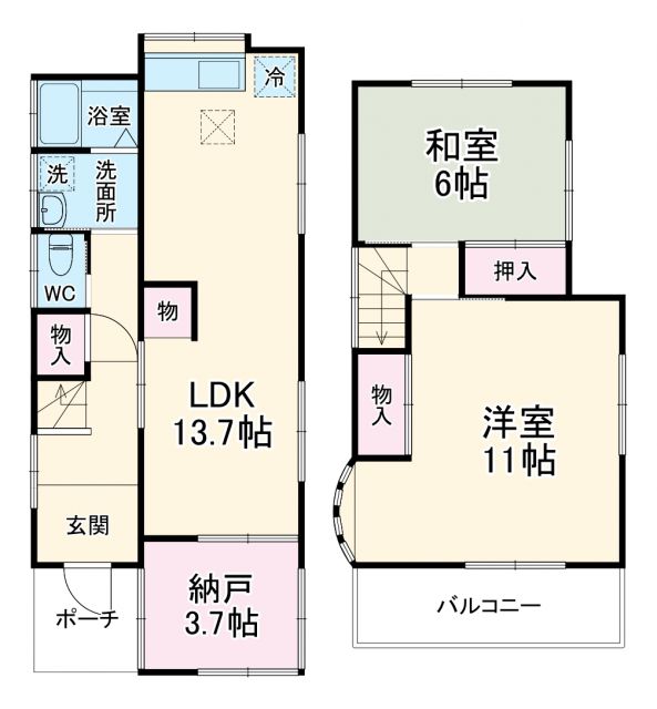 上草柳戸建の間取り写真