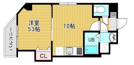 ＪＲ総武線 船橋駅 徒歩15分 6階建 築2年の間取り写真
