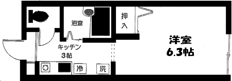 茅ヶ崎市南湖のアパートの間取り