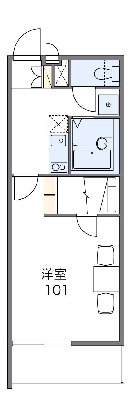 レオパレス東たつみの間取り