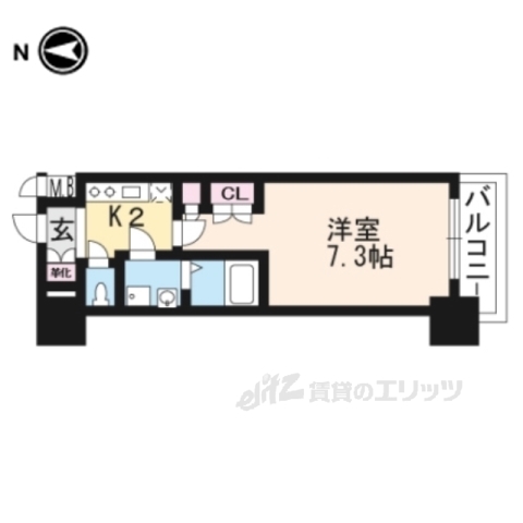 エスリード烏丸五条駅前の間取り