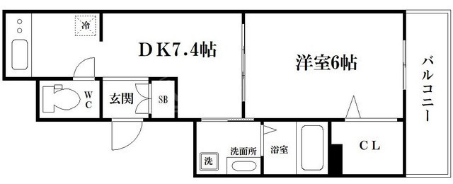 エステムコート心斎橋ＥＡＳＴIIIエクシードの間取り