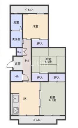 蜂ヶ丘市営住宅の間取り