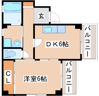 明石市大明石町のアパートの間取り