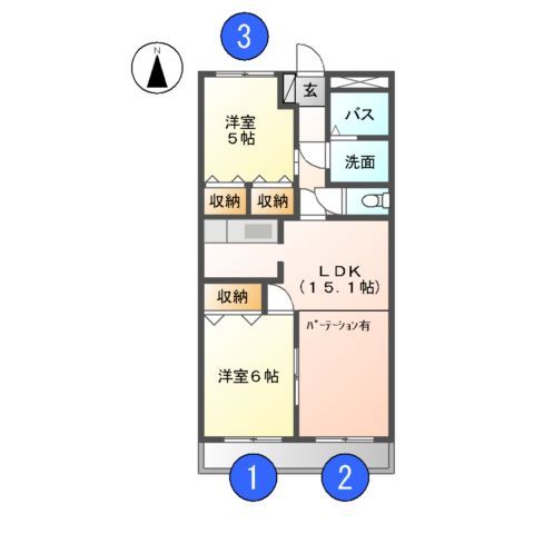 岩倉市大山寺元町のマンションの間取り