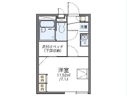 レオパレスクロスロードIIの間取り