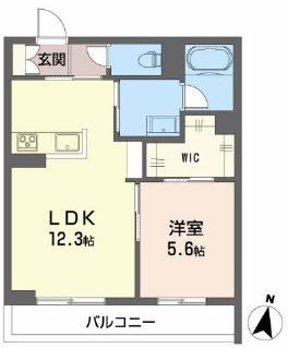 倉敷市福田町浦田のマンションの間取り