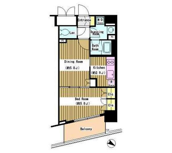 文京区小日向のマンションの間取り