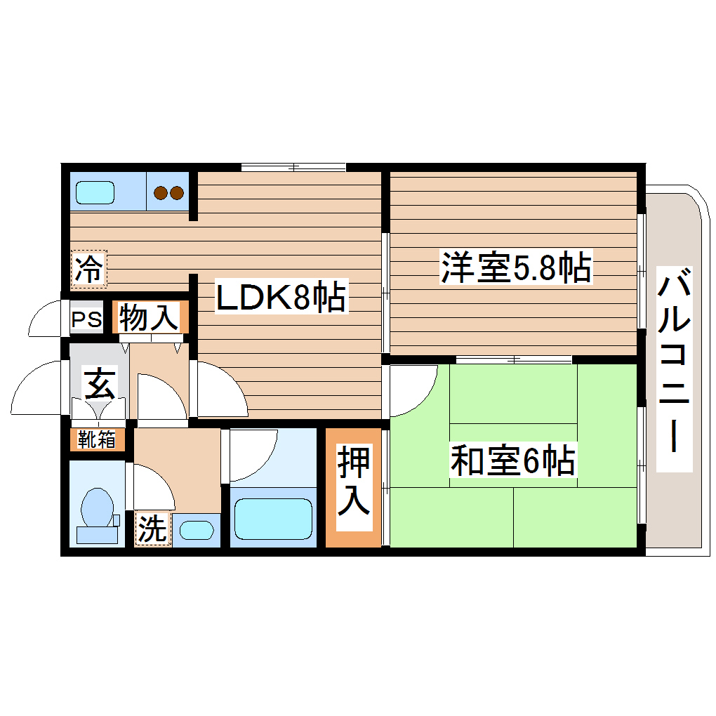 宮城郡七ヶ浜町遠山のマンションの間取り