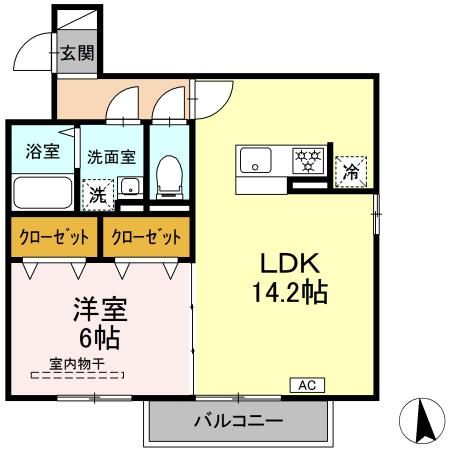 ガーデンコートＡＩＨＡＲＡの間取り