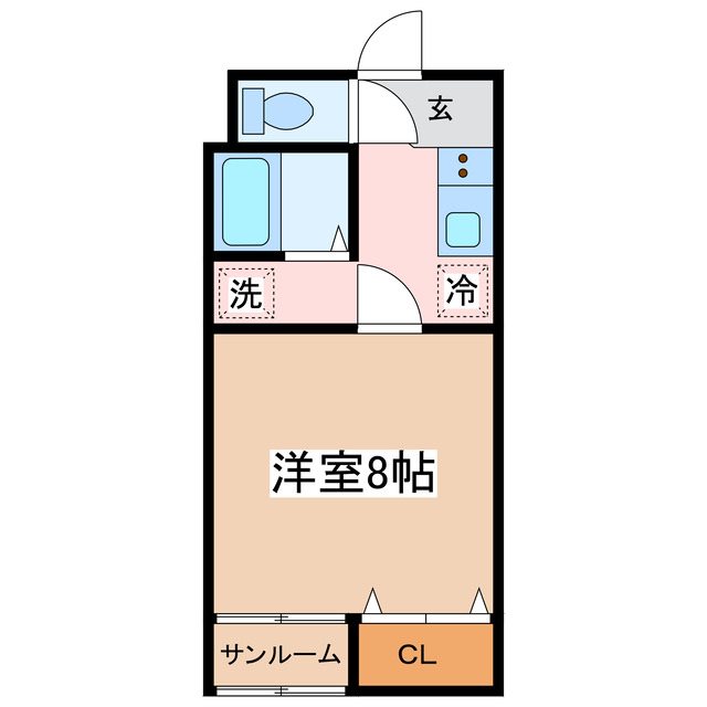 松本市大字大村のアパートの間取り