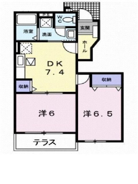 伊予市下吾川のアパートの間取り