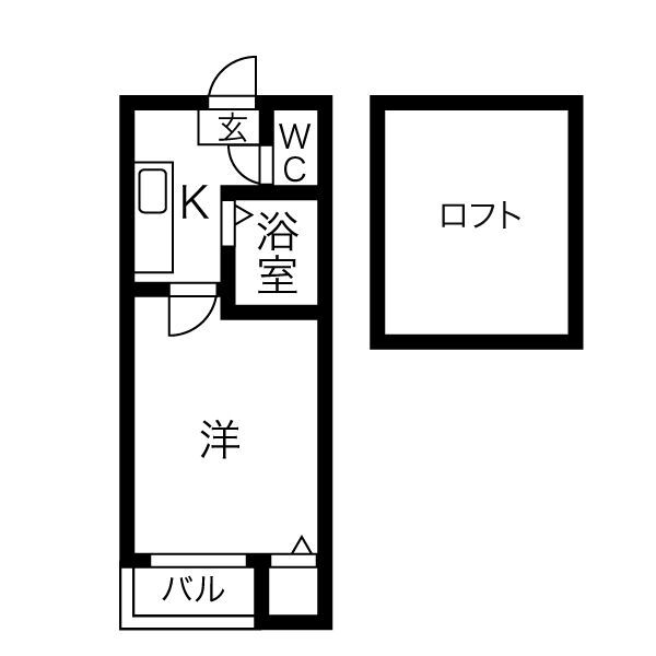 名古屋市千種区松軒のアパートの間取り