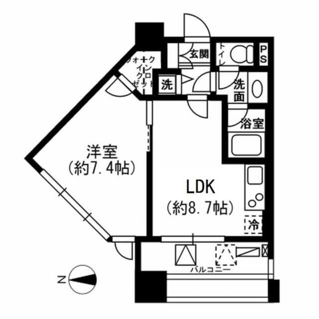 レジディア市ヶ谷の間取り