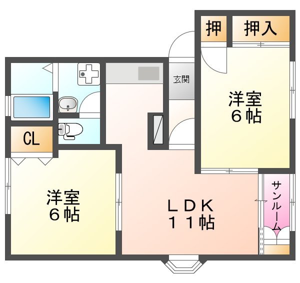 ロワイヤール駅西の間取り