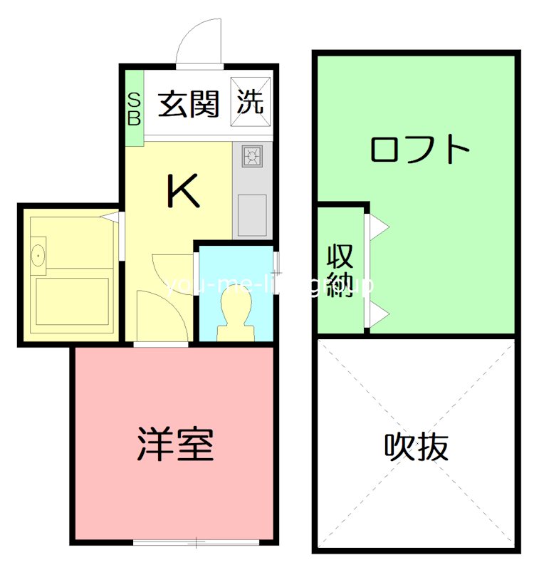 平塚市中里のマンションの間取り