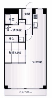 明石市和坂のマンションの間取り