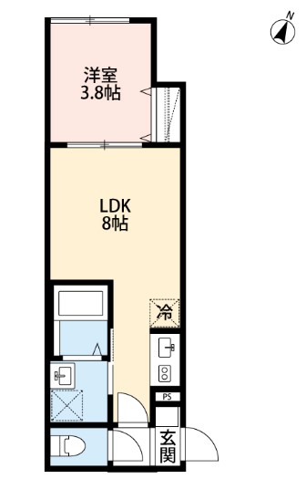 【松戸市小金のアパートの間取り】