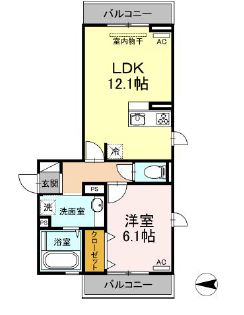 D-roomトラベシアの間取り