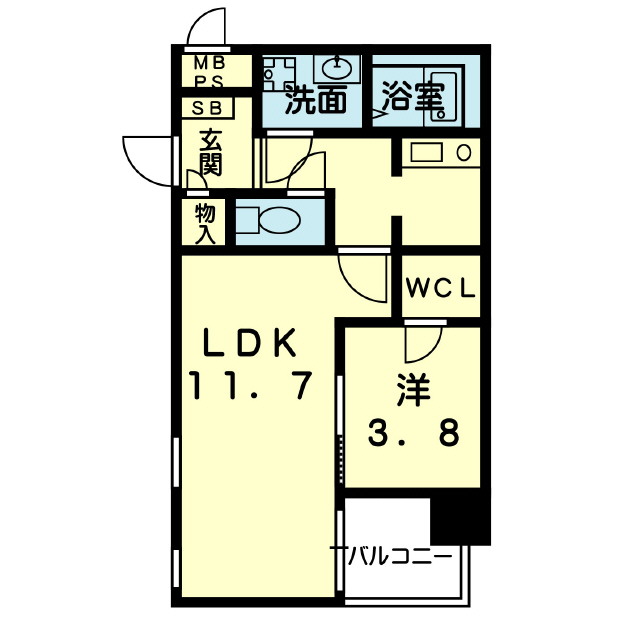 サンライズ水前寺の間取り