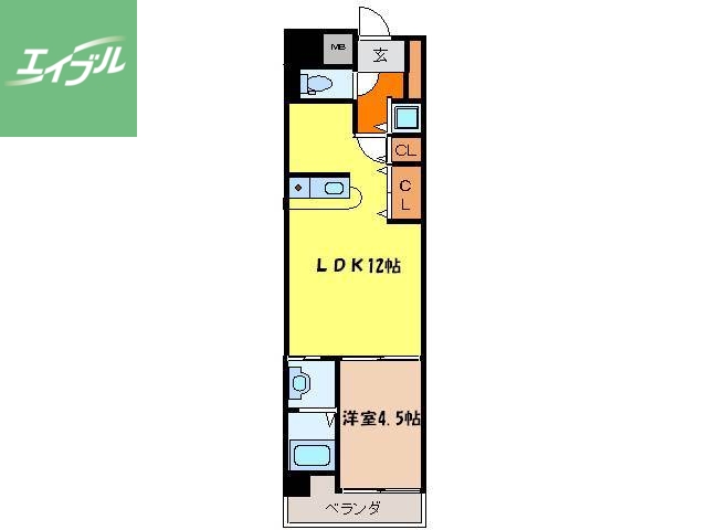 長崎市浜町のマンションの間取り