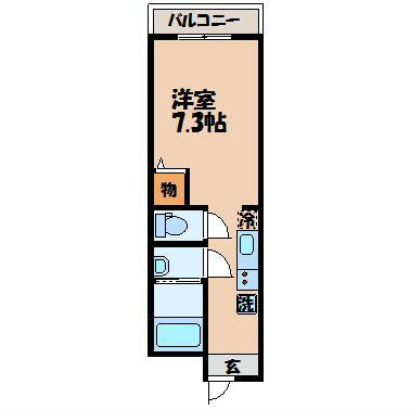 ディアコート大橋（本原町）の間取り