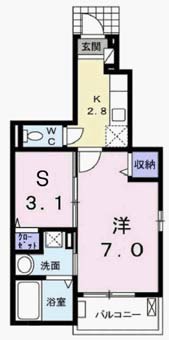 加古郡播磨町南大中のアパートの間取り