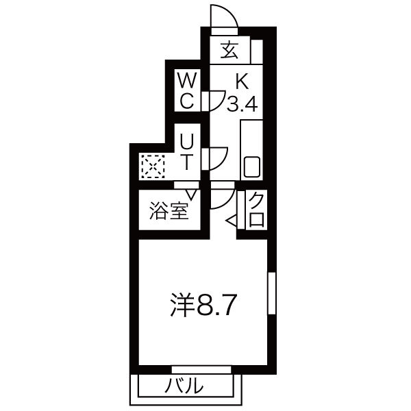 MEZY南仙北の間取り