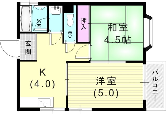 マンション浜崎の間取り