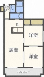 札幌市東区北三十二条東のマンションの間取り