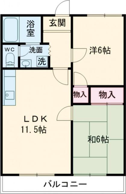 ハピネス千代11の間取り