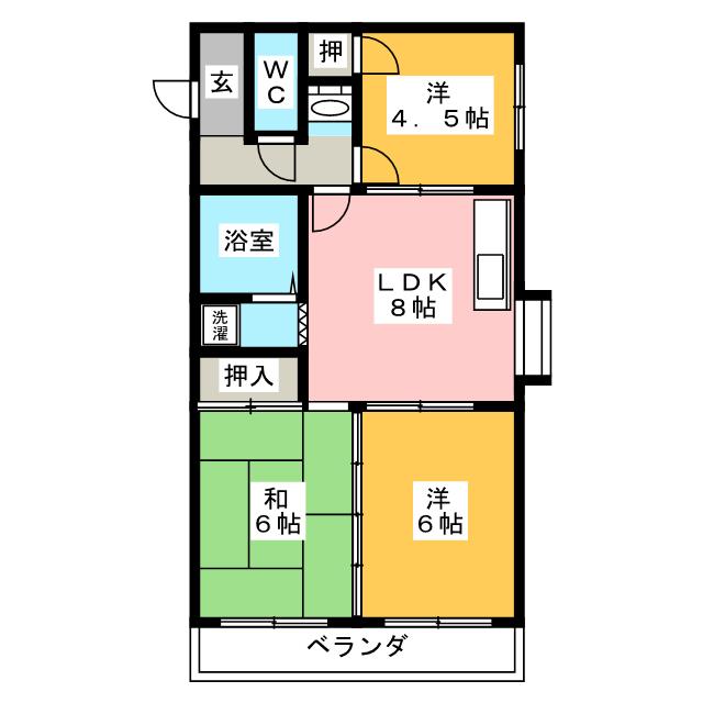 シティハイツ東海の間取り