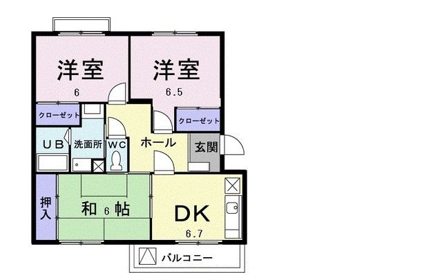 生駒市小瀬町のマンションの間取り