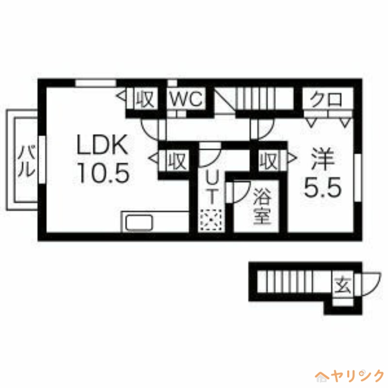 長久手市杁ケ池のアパートの間取り