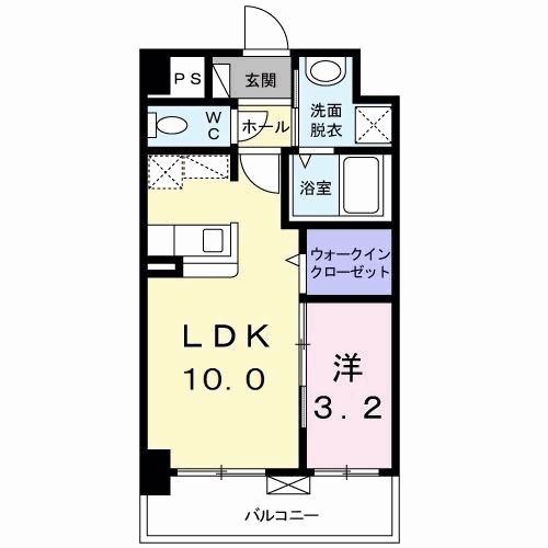 【北九州市小倉北区大畠のマンションの間取り】