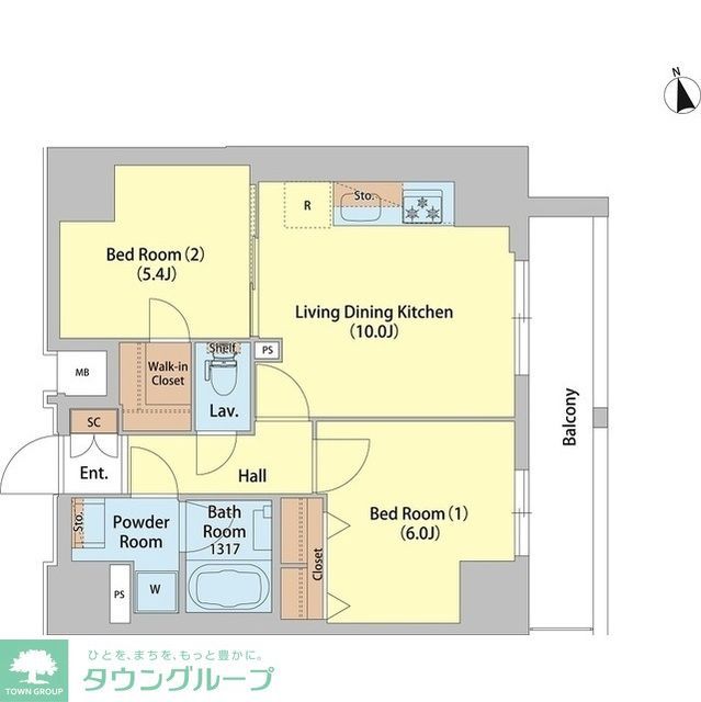 レフィールオーブ町屋駅前の間取り