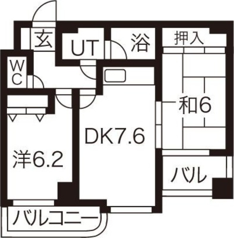 【札幌市東区北三十二条東のマンションの間取り】