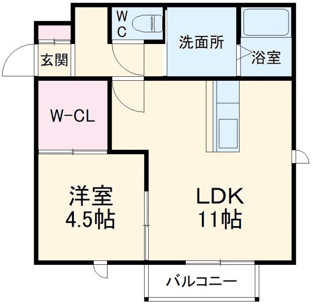 春日井市町屋町のアパートの間取り