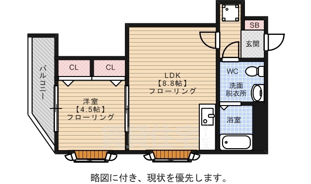 エムアール祖原B棟の間取り