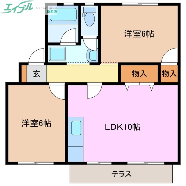 桑名市大字和泉のマンションの間取り