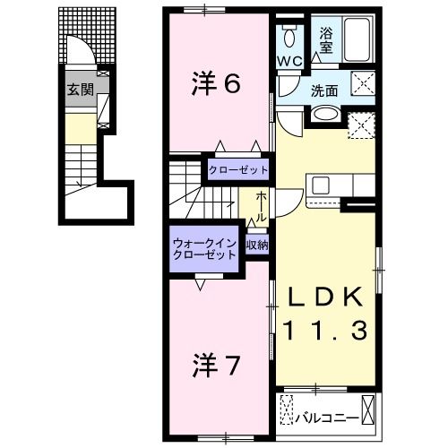 ポライトリー　Ａの間取り