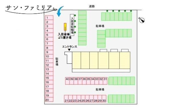 【豊橋市下地町のマンションの駐車場】