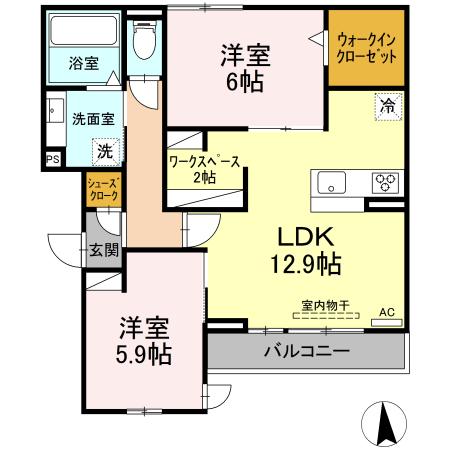 マカオン鳥居通の間取り