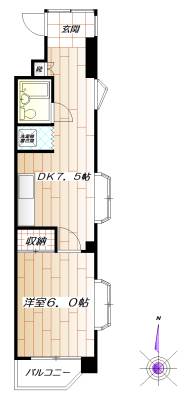 板橋区赤塚のマンションの間取り