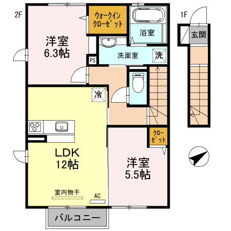 アバンツァート長砂Bの間取り